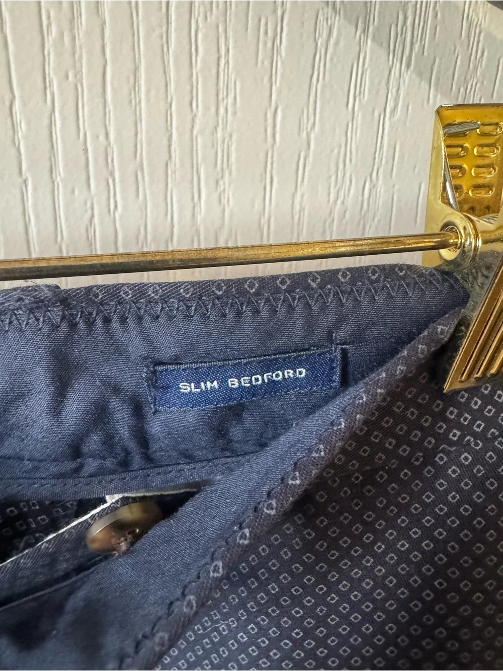 J. Crew Blue/Navy Microdot Slim Dress Pants